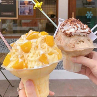 ถ้วยไอศครีม ของหวาน แพ็ค 100 ชิ้น (ไม่มีสติ๊กเกอร์แถม)