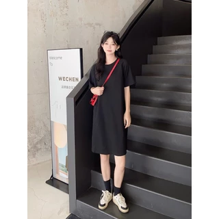 Yolanda ชุดเดรส แฟชั่น ผู้หญิง ทรงโอเวอร์ไซส์ สาวอวบใส่ได้ สามารถใส่คลุมท้องได้ HJ3465