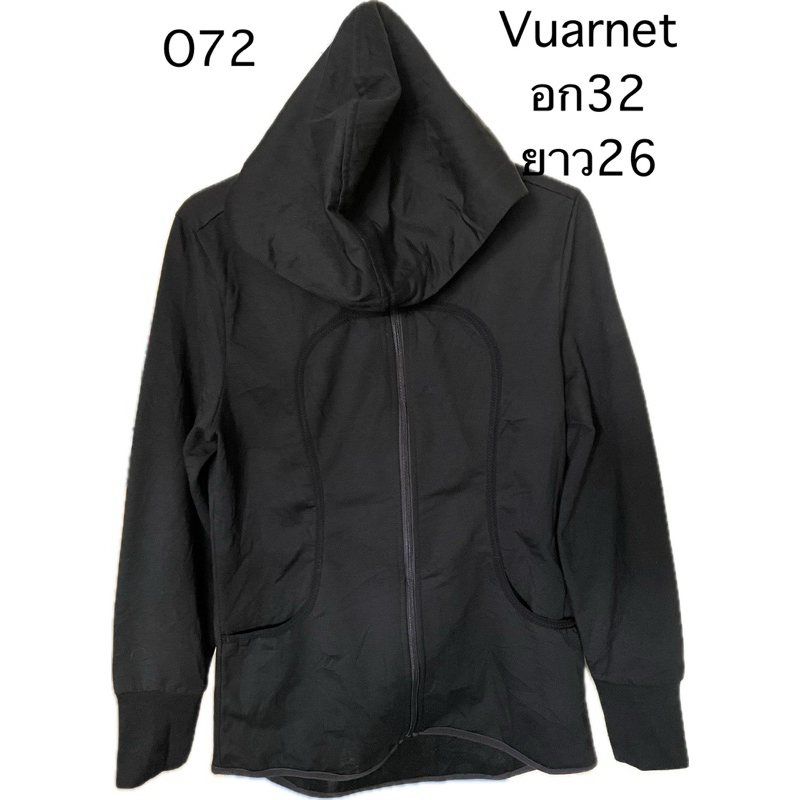 เสื้อสเวตเตอร์ฮู้ด มือสอง🥈 🎉Vuarnet🎉สีดำ ผ้าบาง