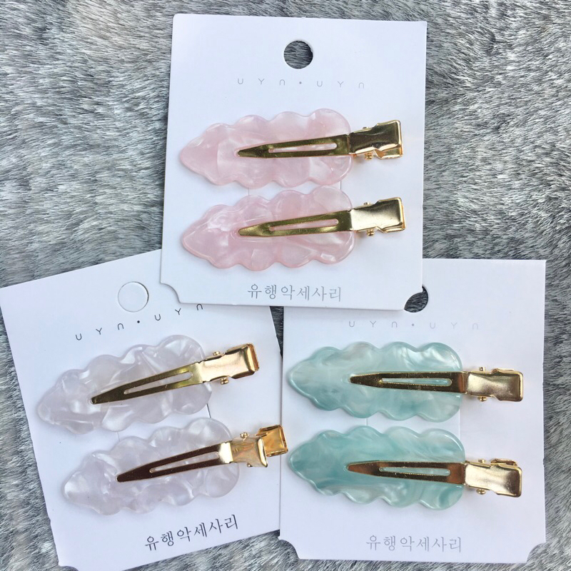 กิ๊บติดผมหินอ่อน *กิ๊บเตารีด* ติดตกแต่งผม สไตล์เกาหลี (อัพเดทสีใหม่ตลอดครับบ)