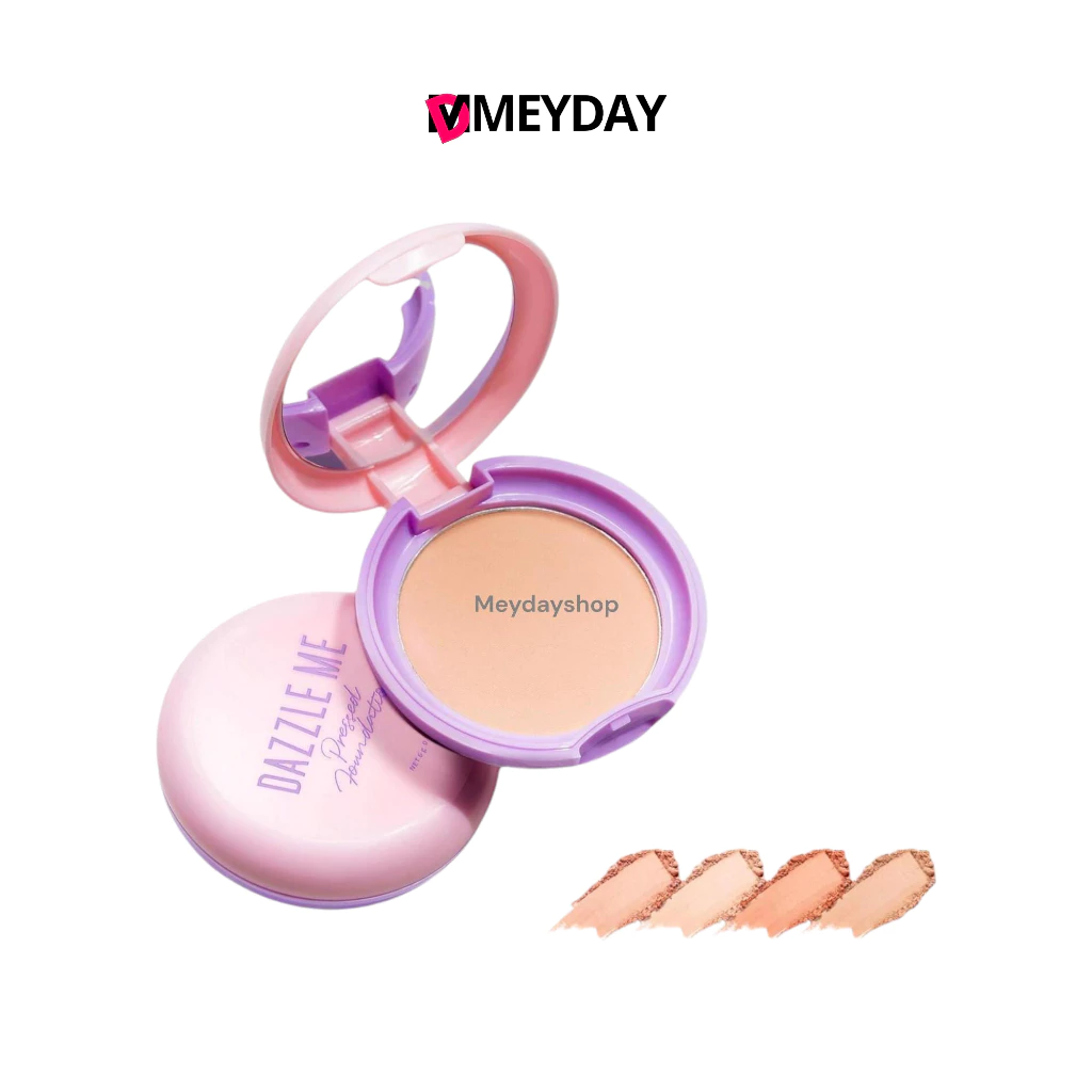 DAZZLE ME แป้งพัฟเนื้อบางเบาแดซเซิล มี Muse Pressed Foundation ติดทนตลอดทั้งวัน คุมมัน SPF 25 PA+++