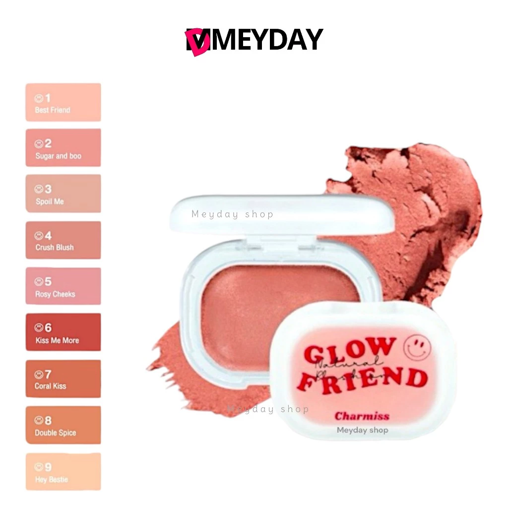 Charmiss Glowfriend Natural Blush เนื้อโมจิ บลัชออนธรรมชาติ ติดทนนาน