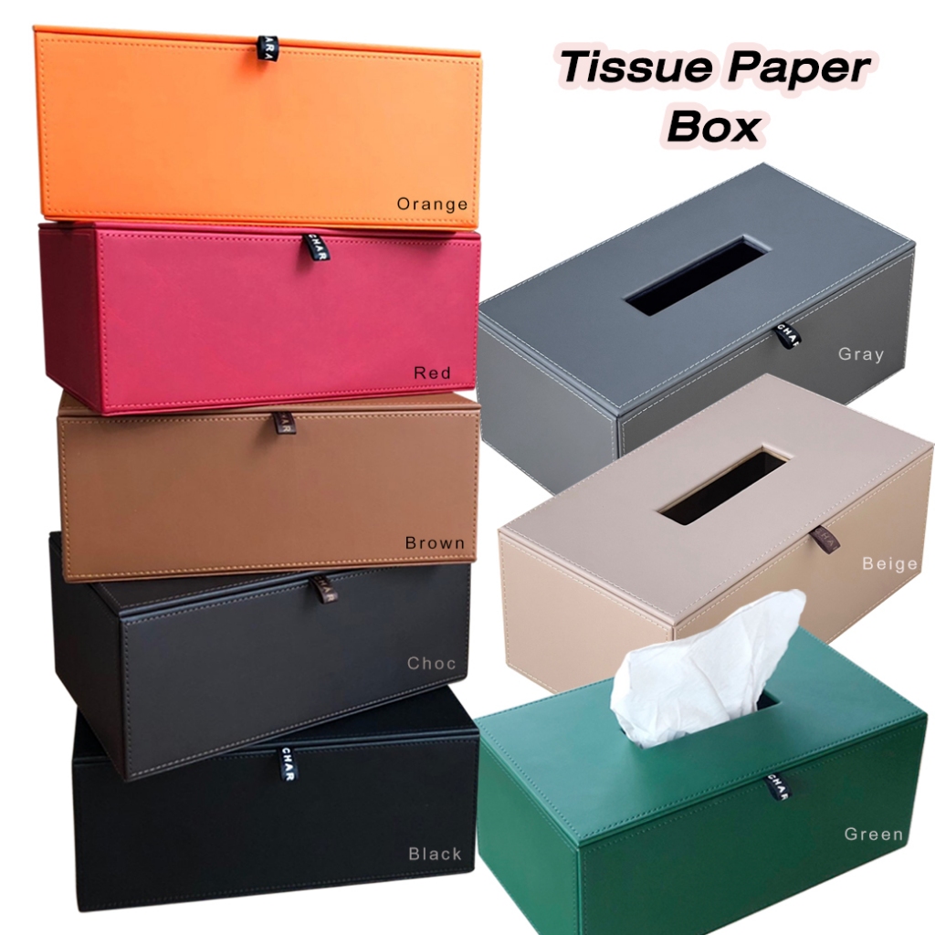 Tissue paper box กล่องกระดาษทิชชู่ สำหรับโต๊ะอาหาร โต๊ะประชุม ห้องน้ำ ห้องครัว ห้องรับแขก ตกแต่งบ้าน