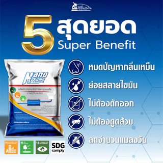 Nanozyme 100กรัม* หัวเชื้อจุลินทรีย์ (สูตรเข้มข้น) ย่อยสลายกากของเสีย ไขมันบ่อดัก บำบัดน้ำเสีย กำจัดกลิ่นเหม็น