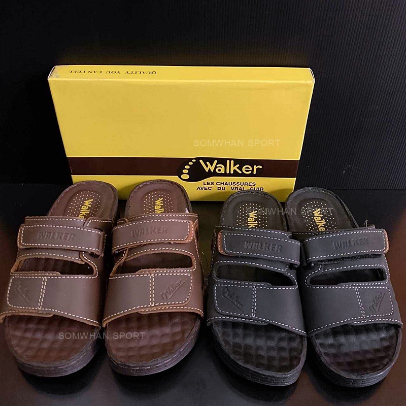Walker รองเท้าแตะ ผู้ชาย Classic Leather Sandals หนังแท้ รูปที่ 5