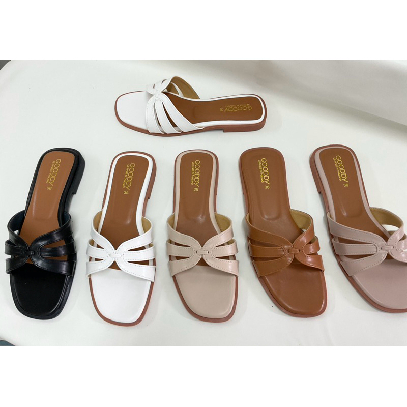 Bgb 21 รองเท้าแฟชั่น GOODDY รุ่น หน้าสวม 6เส้น พร้อมส่ง