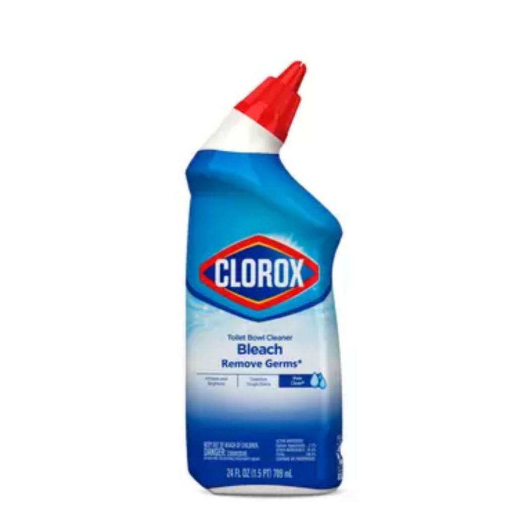 Clorox Liquid Toilet Bowl Cleaner with Bleach Remove Germs 709 ml Clorox น้ำยาล้างห้องน้ำ ฆ่าเชื้อโร