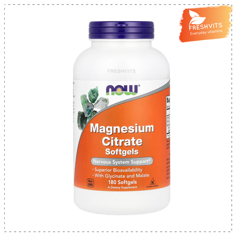 NOW Foods, Magnesium Citrate, 180 Softgels