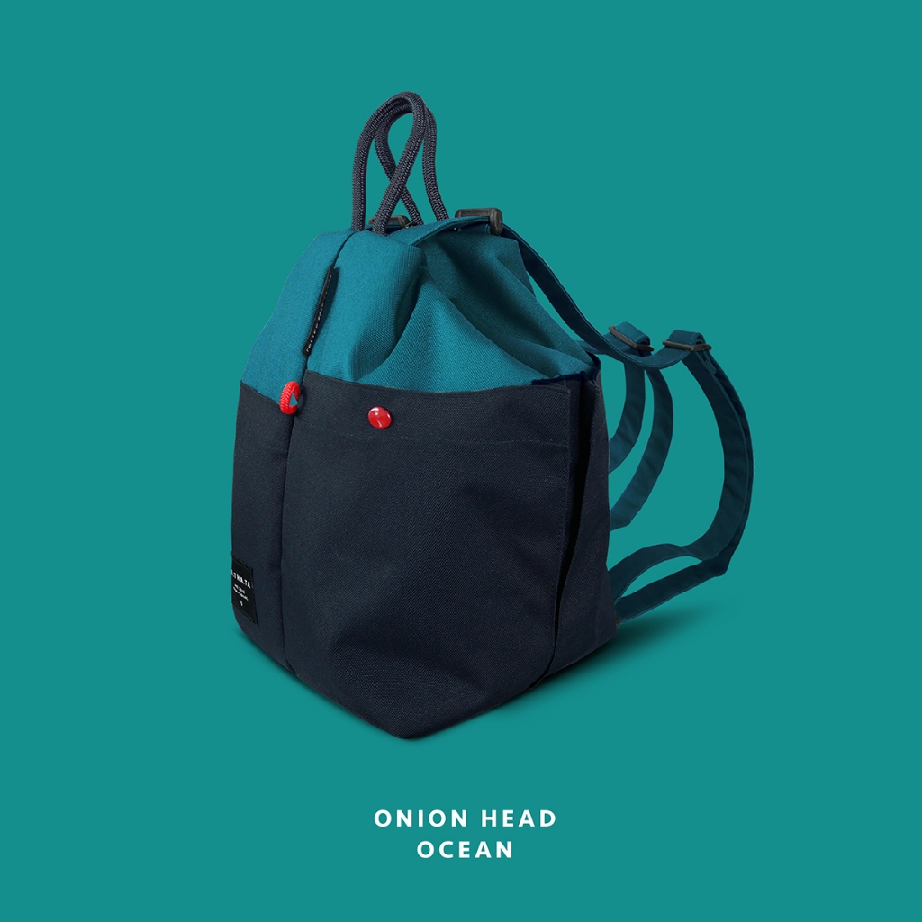 Onion head relife mint backpack กระเป๋าเป้ผู้หญิง รุ่นหัวหอม สีฟ้ามินท์