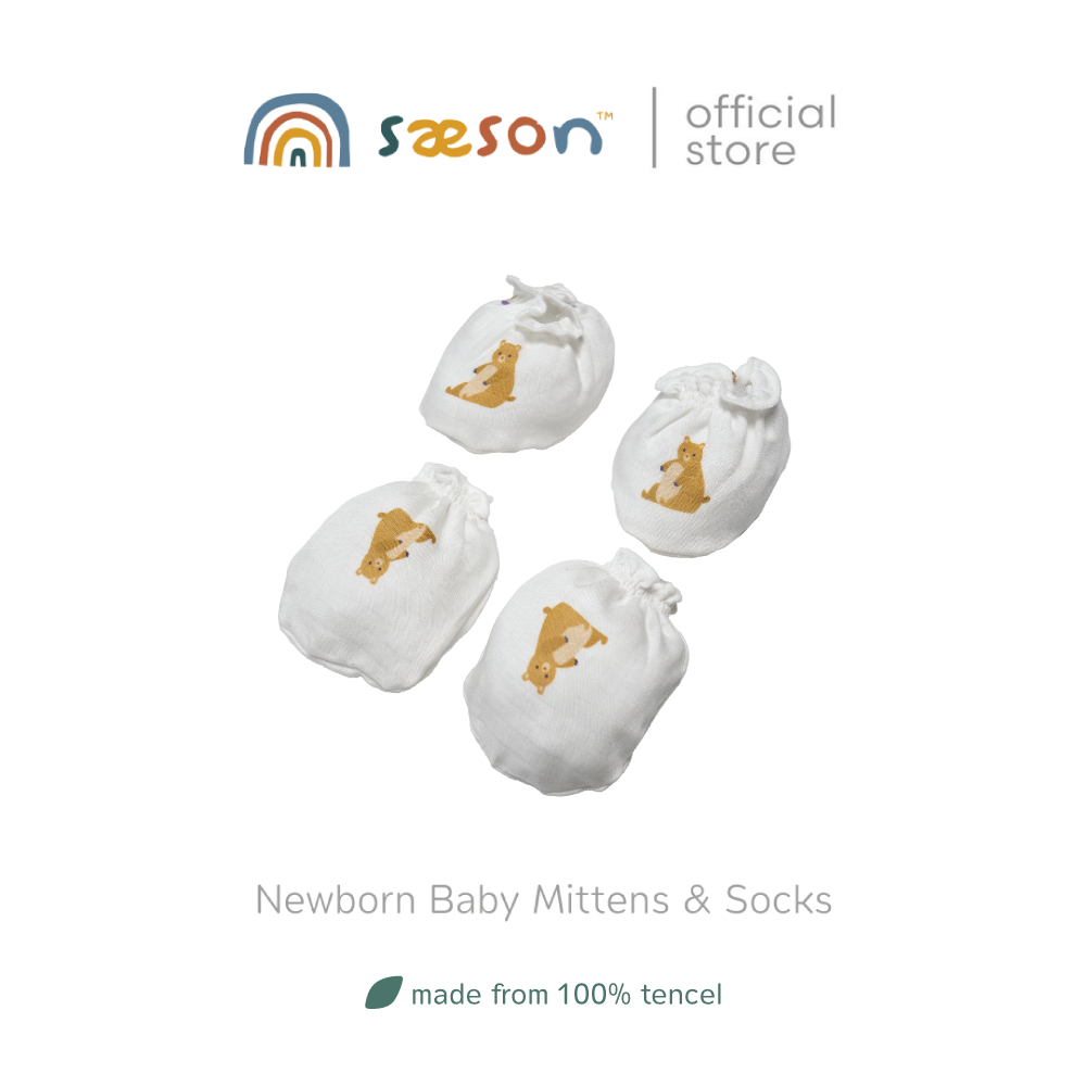 Saeson Tencel™ Newborn Baby Mittens & Socks ถุงมือถุงเท้า