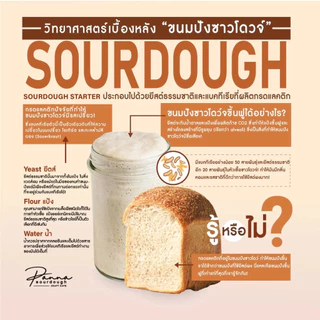 ขนมปังซาวโดวจ์รสชาติโฮลวีท SOURDOUGH WHOLE WHEAT (550g. / 275g.)