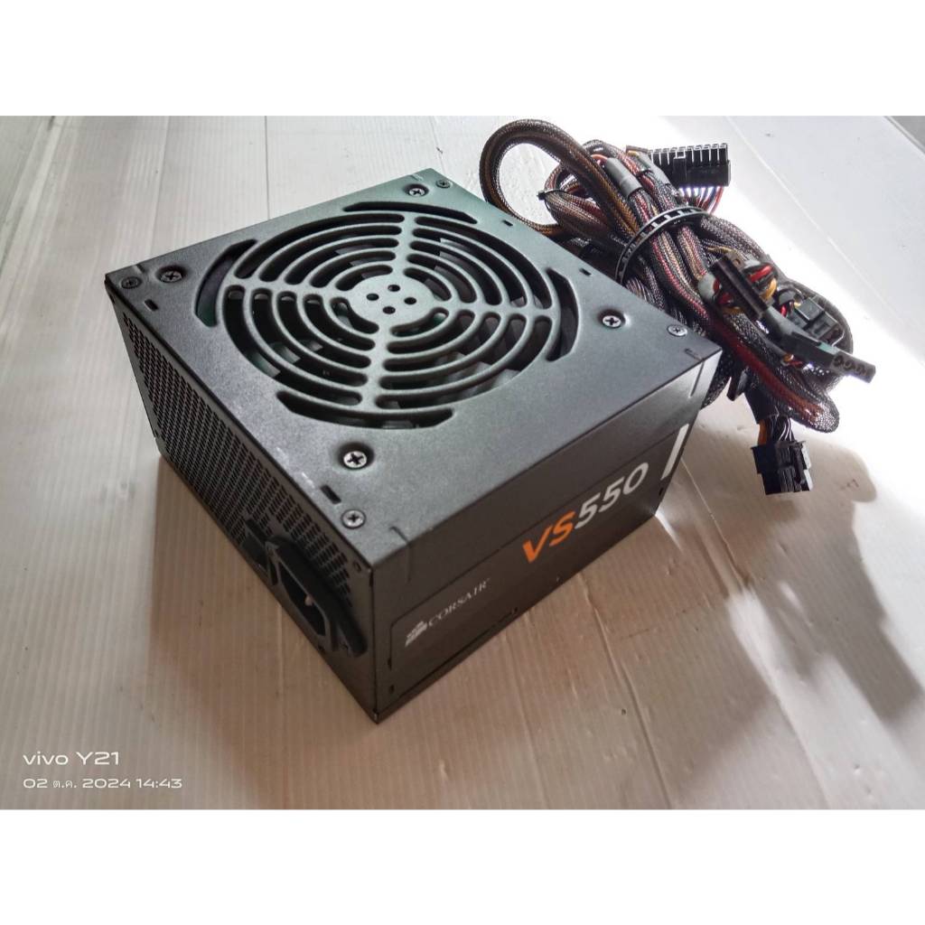 POWER SUPPLY Corsair VS550 (550วัตต์) วัตต์เต็ม 80+ จ่ายไฟนิ่งๆ
