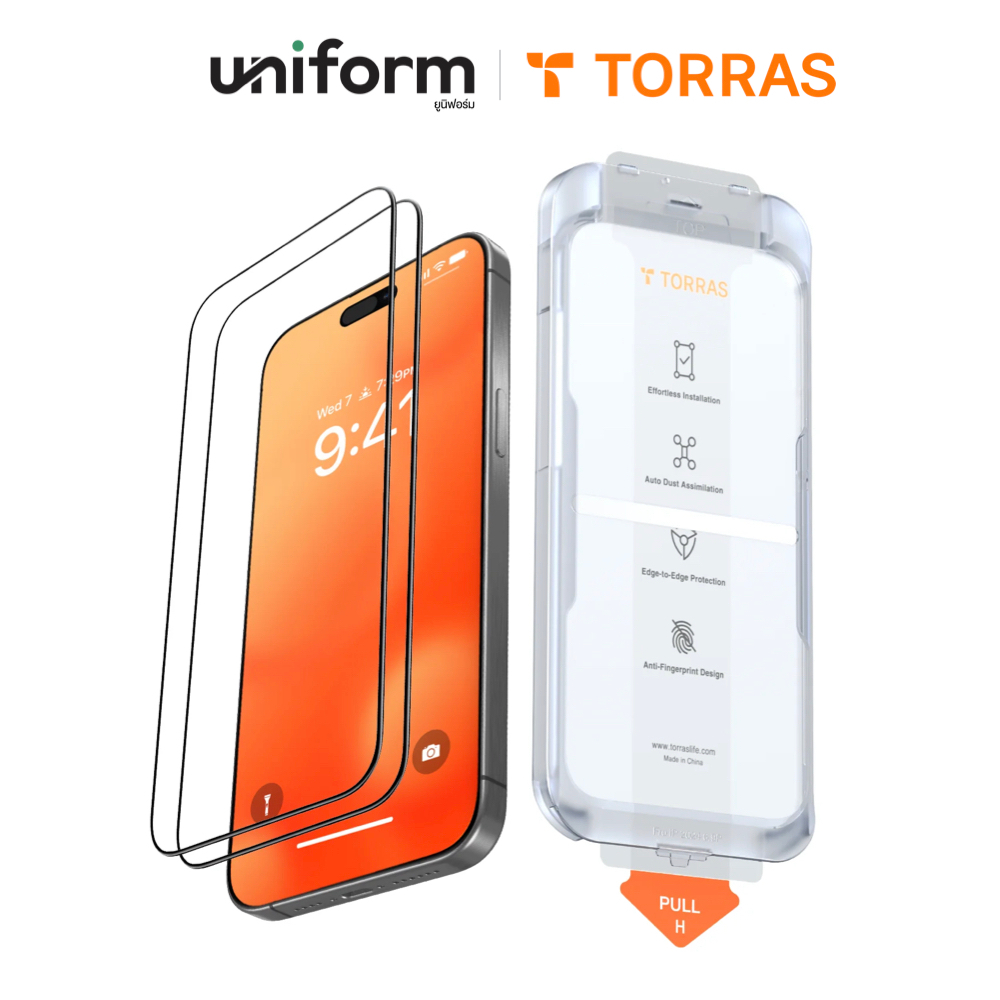 ฟิล์มกันรอย Torras Install Master Screen Protector - iP 16 Pro / 16 Pro Max