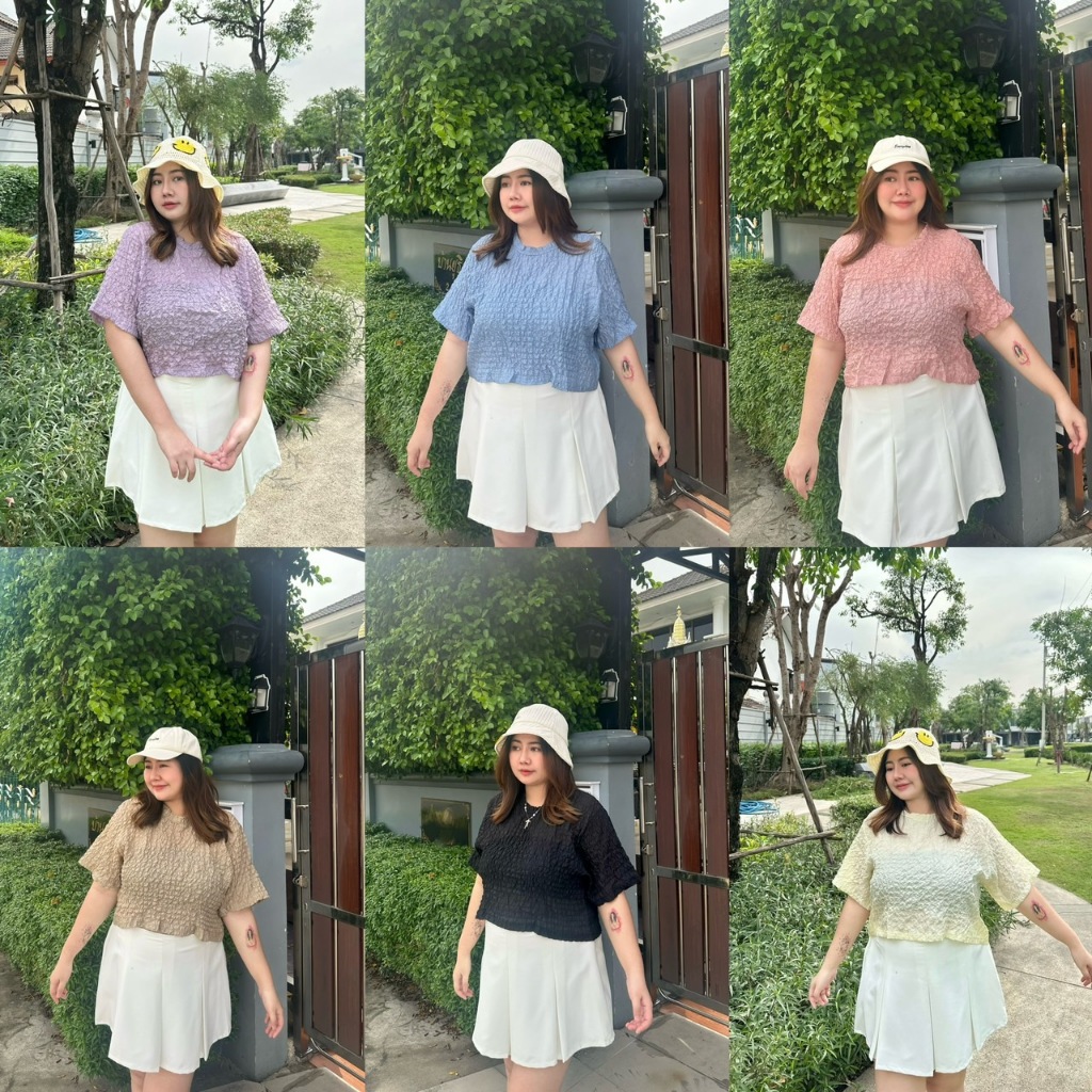 เสื้อคอกลมสาวอวบ | plussizeby.yuti