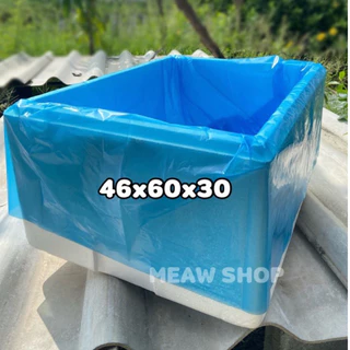 ถุงรองกล่องกุ้งสีฟ้า46x60x30(แบบสวม)