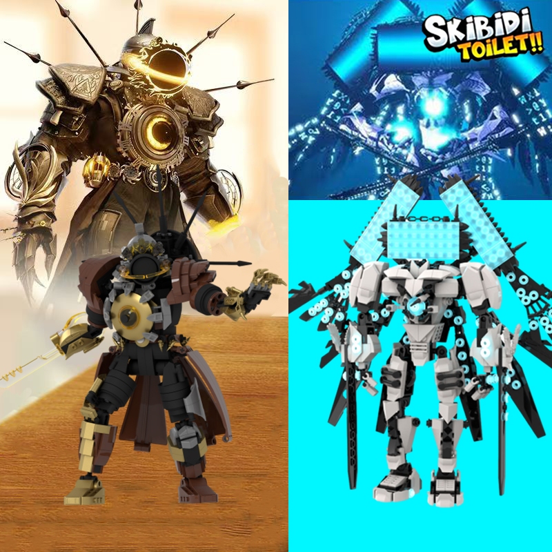 【พรีออเดอร์รุ่นล่าสุด 】MOC ตัวต่อ skibidi toilet โมเดลTitan Mech Clock man building block ชุดตัวต่อ
