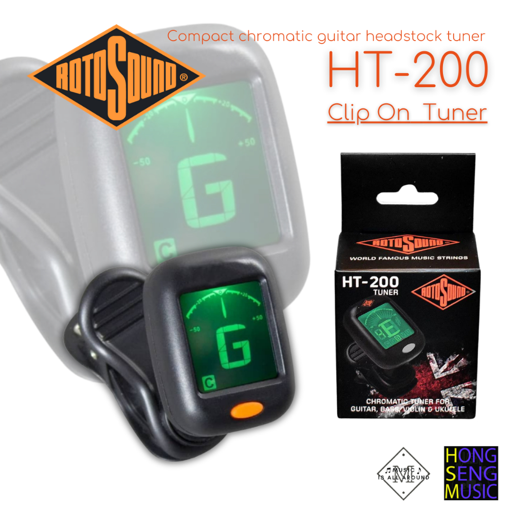 เครื่องตั้งสาย Rotosound HT-200 Clip On Tuner chromatic (Guitar Bass Violin Ukulele )