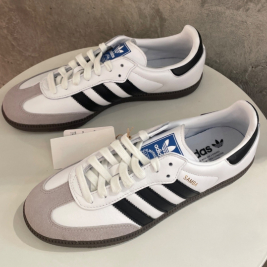 （ของแท้ 100 %）adidas originals Samba OG B75806 white/สีขาวดำ
