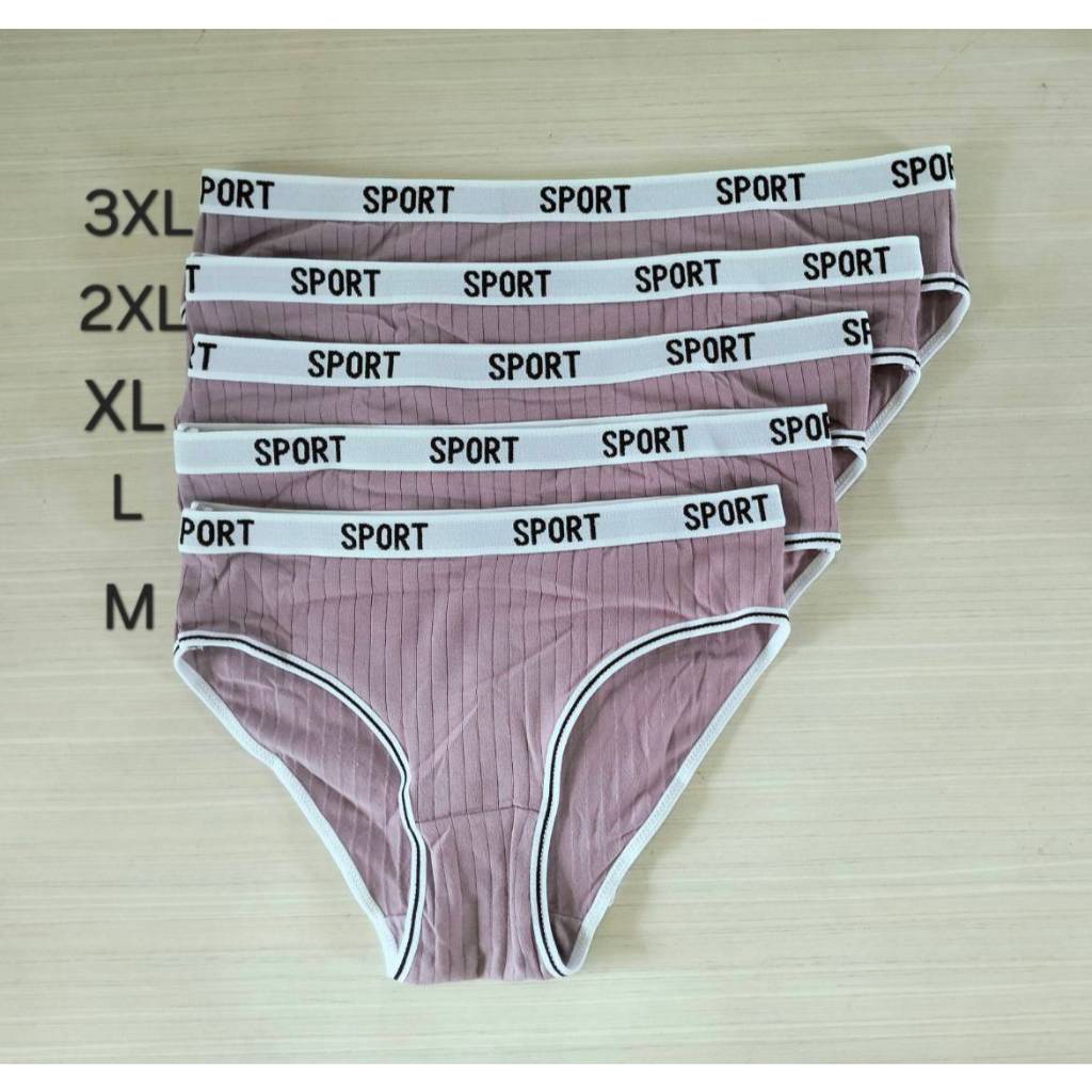 กางเกงในคอตตอนแท้ ขอบเอว sport ทรงThong ขาเว้าสูง มีไซส์ M - 3XL - รูปที่ 5