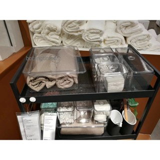 IKEA GODMORGON VISSLAAN กล่อง 5 ใบพร้อมฝา ใส 24x20x10 ซม.