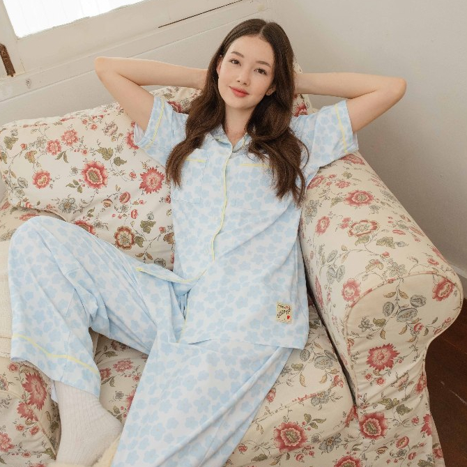 Sleepypie_baby blue floral