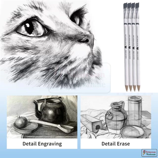 MLSIKE RJ-Y013 ดินสอยางลบ มีแปรง 1 แท่ง Eraser Pencil ใช้กบเหลาได้ ยางลบดินสอ ยางลบดินสอมีแปรง ยางลบ RUJI SE50567