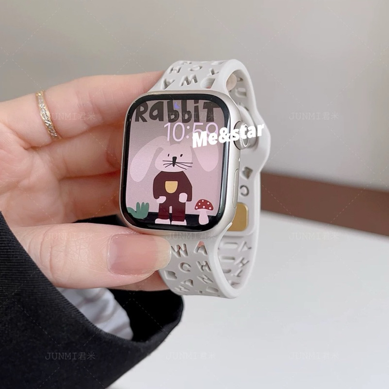 ABC ยาง สายนาฬิกา watch ultra11 10 9 8 7 6  5 4 3 สายนาฬิกา smart watch ปรับง่าย 41/44/45/49/46mm สายสําหรับแอปเปิ้ลวอช