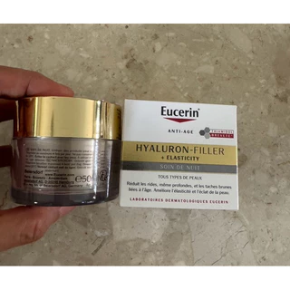 ครีมกลางคืน Eucerin Hyaluron Filler Elasticity Night ยูเซอริน อิลาสติก (Elastic ฝาทอง กลางคืน)