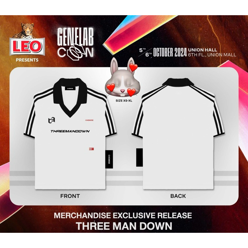 Limited พร้อมส่ง Xs S มือ1 แท้💯 Three Man Down E-Sport Jersey เสื้อทรีแมนดาวน์ TMD เสื้อวง Threemand