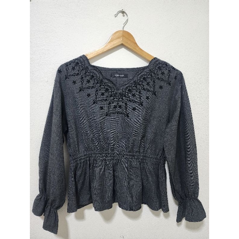 Chip clip เสื้อเบลาส์​ แฟชั่นแบรนด์ญี่ปุ่นแขนพอง