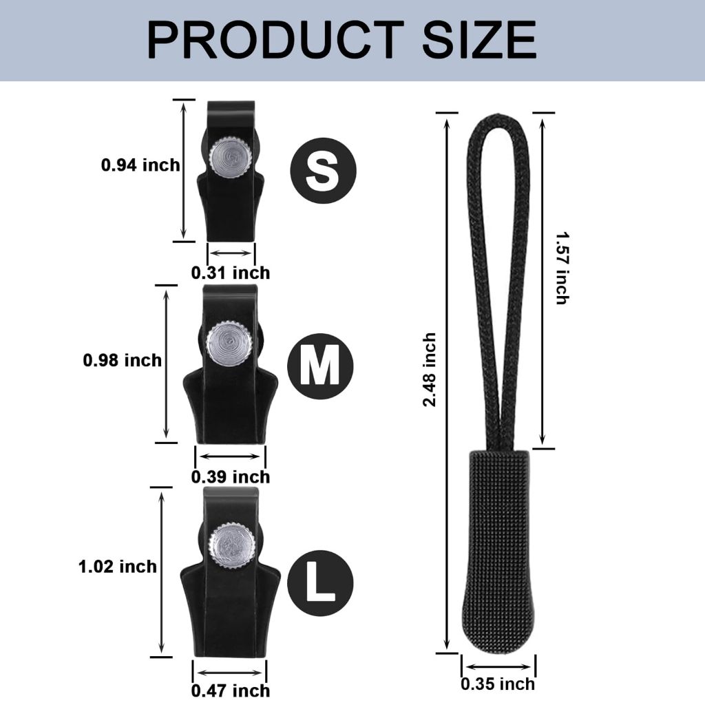 10 ชิ้น ช่างซ่อมซิป 3ขนาดที่แตกต่างกัน โลหะซิปหัวซ่อมชุด ซิปสไลด์ดึงล็อค ถอดเปลี่ยนหัวซิปหัวเข็มขัดไม่ดี - รูปที่ 3