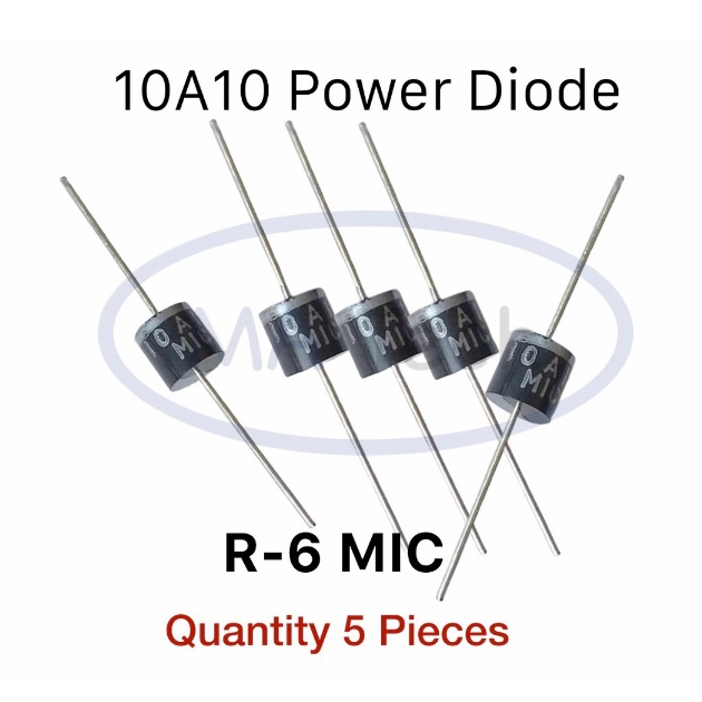 10A10 ไดโอด 10A10 Diode 10A1000V จำนวน 5 ชิ้น 5pcs Diode Power Diode R-6MIC