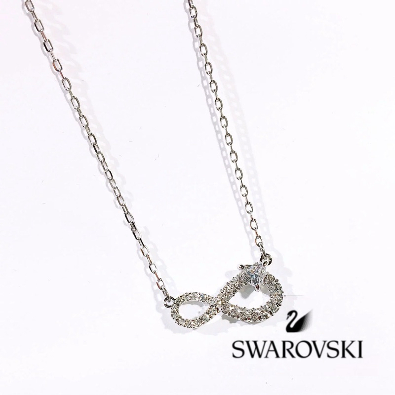 ของแท้100% Swarovsk สร้อยคอ แท้ Infinity Endless Necklace สร้อยคอพร้อมจี้ผู้หญิง