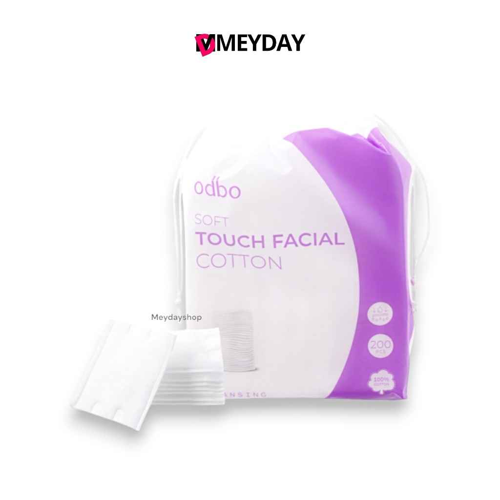 (OD8019) โอดีบีโอ สำลีแผ่นเช็ดหน้า - Soft Touch Facial Cotton 200pcs