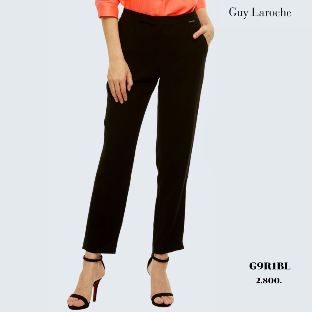 Guy Laroche กางเกงทำงานผู้หญิง ขายาว สีดำ G9R1BL