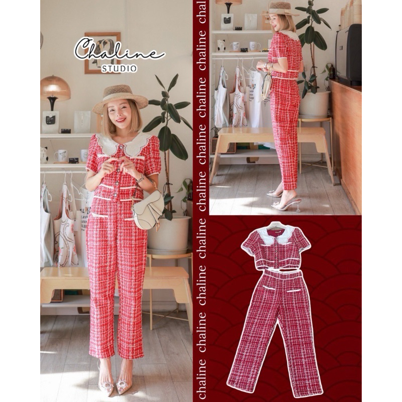 Chaline Studio set2pcs. งานเซทผ้าทวิตญี่ปุ่นสวยๆมาแล้วค่า รุ่นนี้ใช้ผ้าทวิตนำเข้าอย่างดี