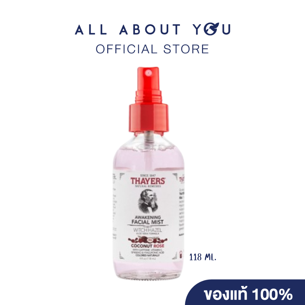 [EXP.2025]Thayers Awakening Facial Mist Witch Hazel Coconut Rose 118 ml