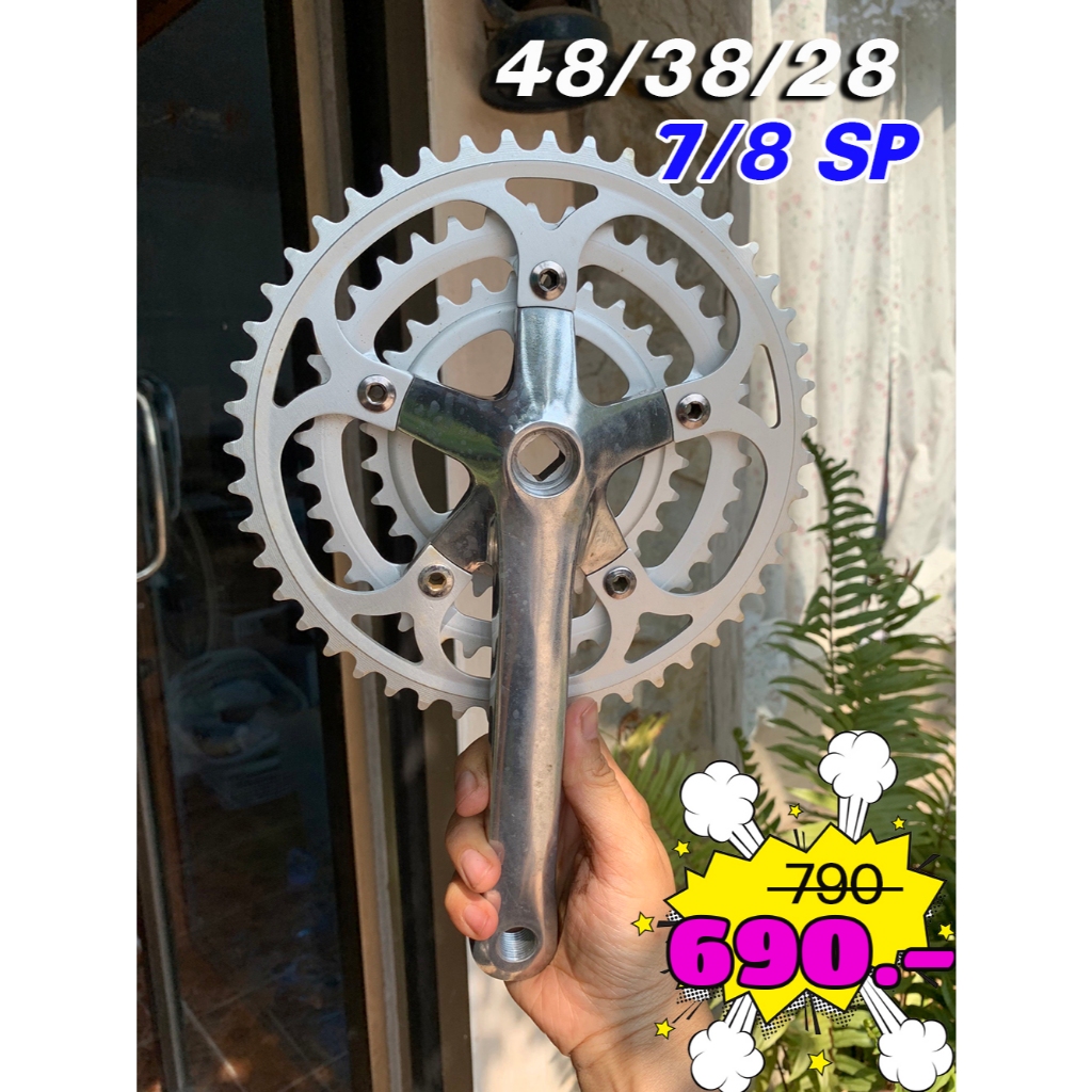 ชุดจานหน้า 48/38/28 SHIMANO NON-SERIES งานใหม่เก่าเก็บ
