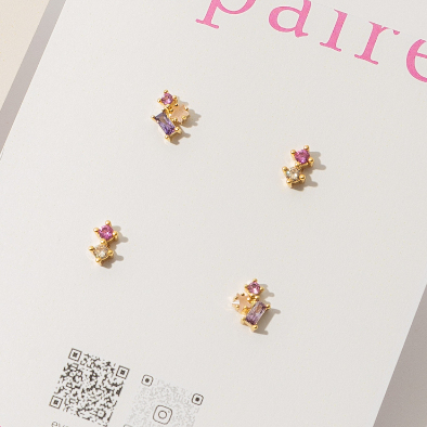 Lapaire l Cutie pie earring set (4ชิ้น)