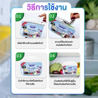 Rabito ดับกลิ่น เจลดับกลิ่นตู้เย็น ถ่านดับกลิ่น ตู้เย็น กล่องกำจัดกลิ่น ช่วยลดกลิ่นเหม็นอับ ลดความชื้น แรบบิทโตะ 120กรัม