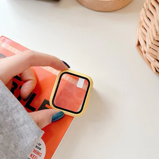 เคส watch11 10 9 7 8 Se 6 5 4 case A watch + ฟิลม์กระจกในตัว เคสกระจก ขนาด 40/41/44/45/49/46มม เคสสำหรับแอปเปิ้ลวอช