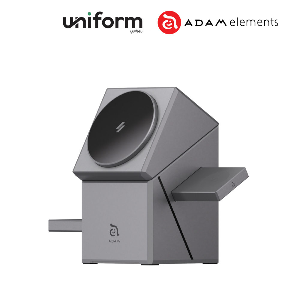 แท่นชาร์จ ADAM elements Mag Qube Qi2 3-in-1 Intelligent Charging Station
