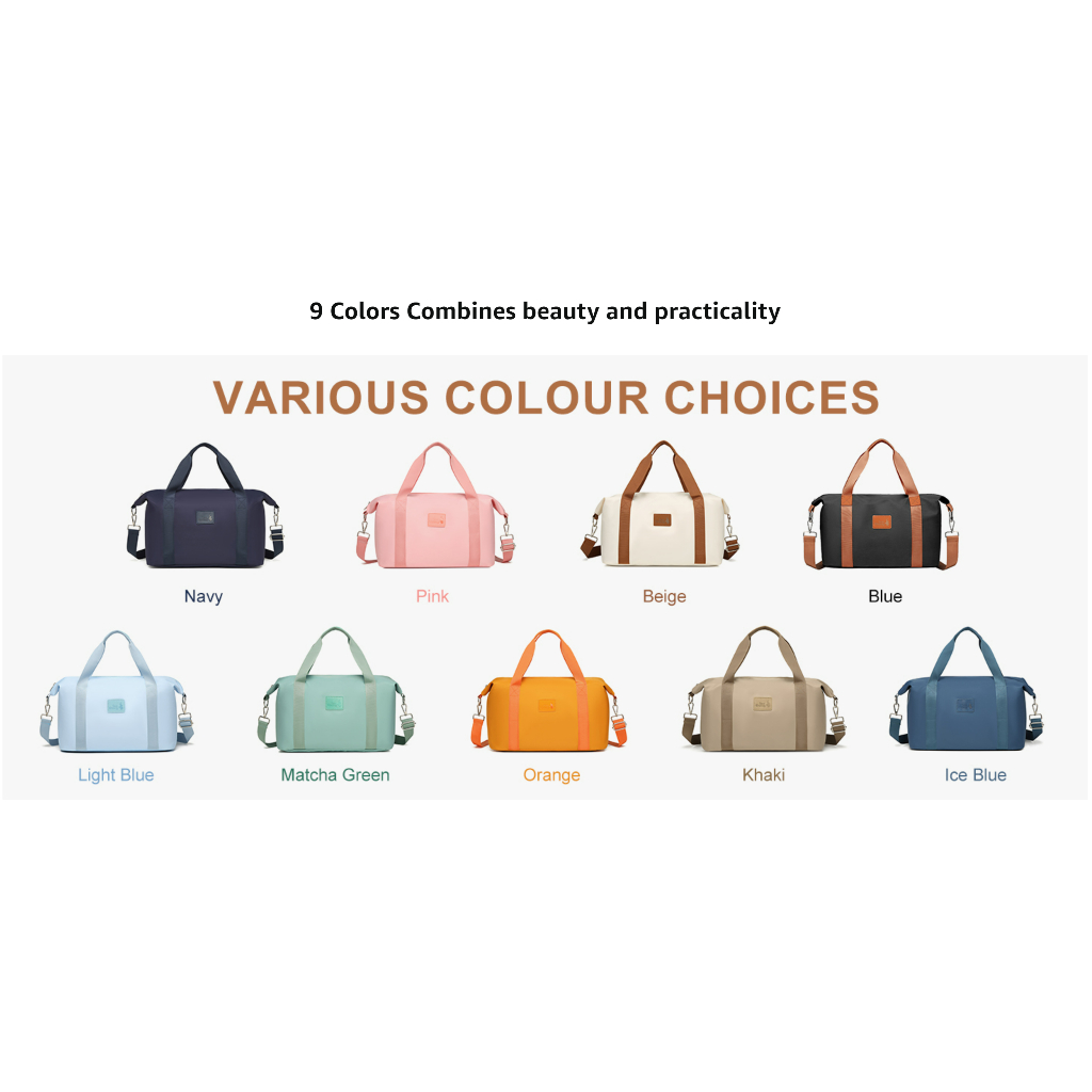 SiamChoice กระเป๋าเดินทางพับได้ความจุขนาดใหญ่ กระเป๋าเดินทางสะพายยาวสำหรับเดินทาง กันน้ำ กันฝุ่น Gym Bag Travel bag