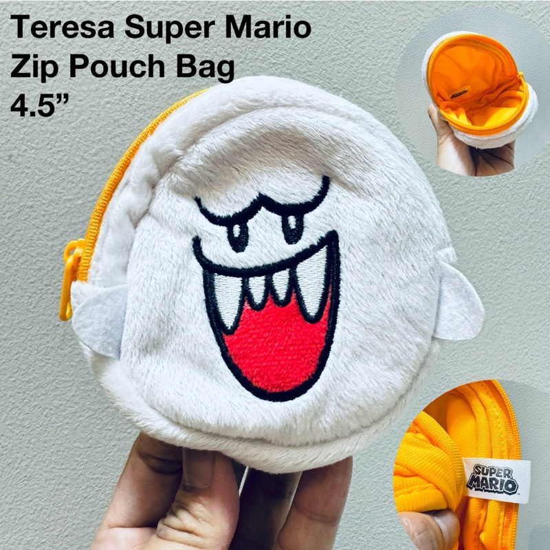 กระเป๋าซิป ใส่บัตร ใส่เหรียญ ขนาด4.5“ ผี ใน ซุปเปอร์มารีโอ้ Teresa Super Mario  Zip Pouch Bag 8/67