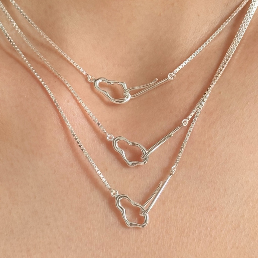 (necklace,สร้อยคอ) : PUDDLE NECKLACE SILVER925 | สร้อยคอ สร้อยคอเงินแท้ ตะขอเกี่ยว | YOUR WISHLIST