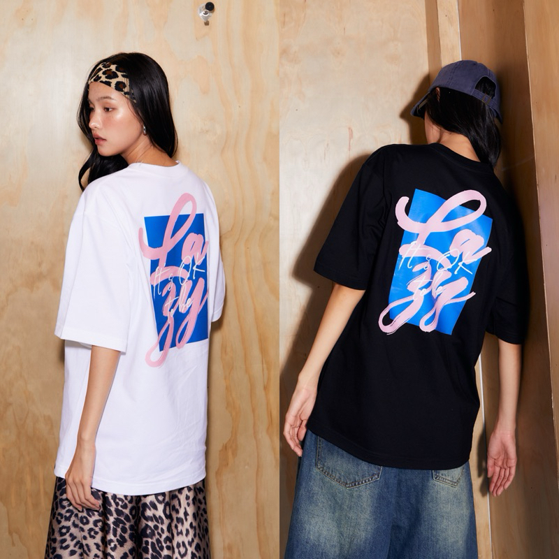[2แถม1] LaZy people.bkk | Lazy’s Ok เสื้อยืด Oversized 44"