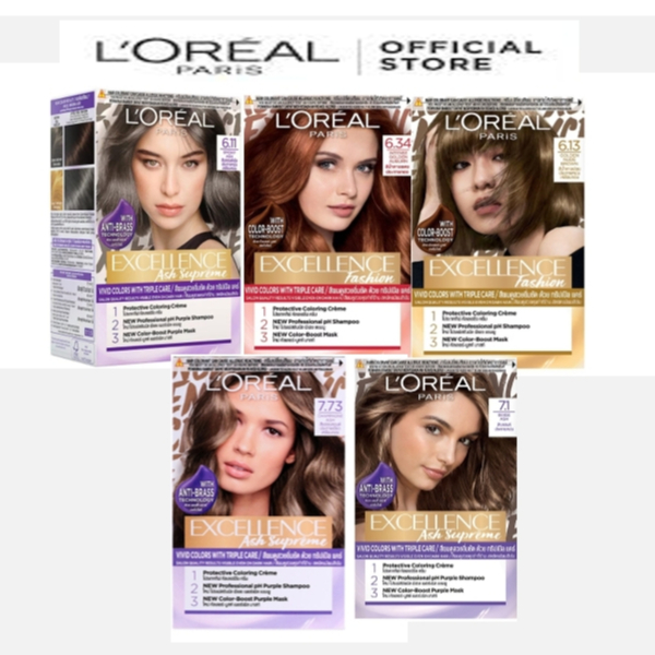 สีย้อมผม ลอรีอัล เอกซ์เซลเลนซ์ ครีม/แฟชั่น/แอช ซูพรีม L'OREAL Excellence Creme/Fashion/Ash Supreme6.11/6.13/6.34