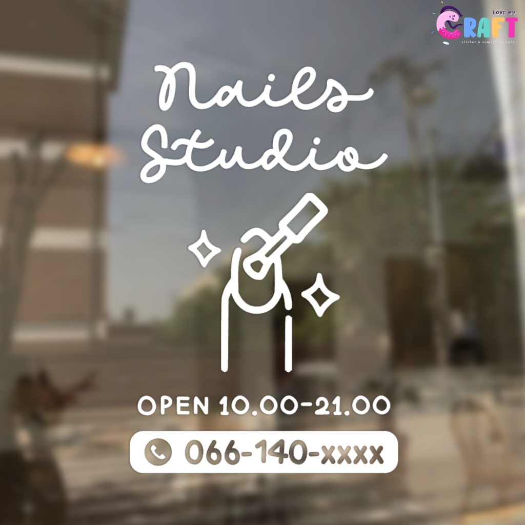 𝙣𝙖𝙞𝙡𝟬𝟮 สติ๊กเกอร์ ร้านทำเล็บ ทำเล็บเจล สติ๊กเกอร์ตกแต่งร้าน