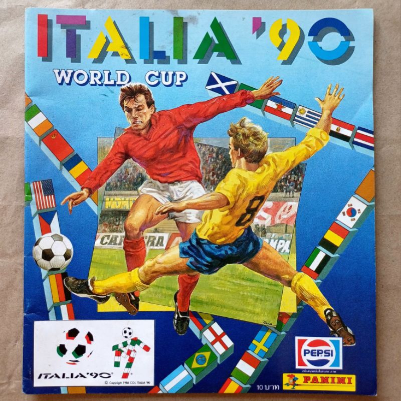 อัลบั้มสะสมภาพสติ๊กเกอร์ ITALIA '90 WORLD CUP ของ PANINI #พ.ศ.2533 #ติดไม่ครบ #ติดสติ๊กเกอร์ไป93ใบ #