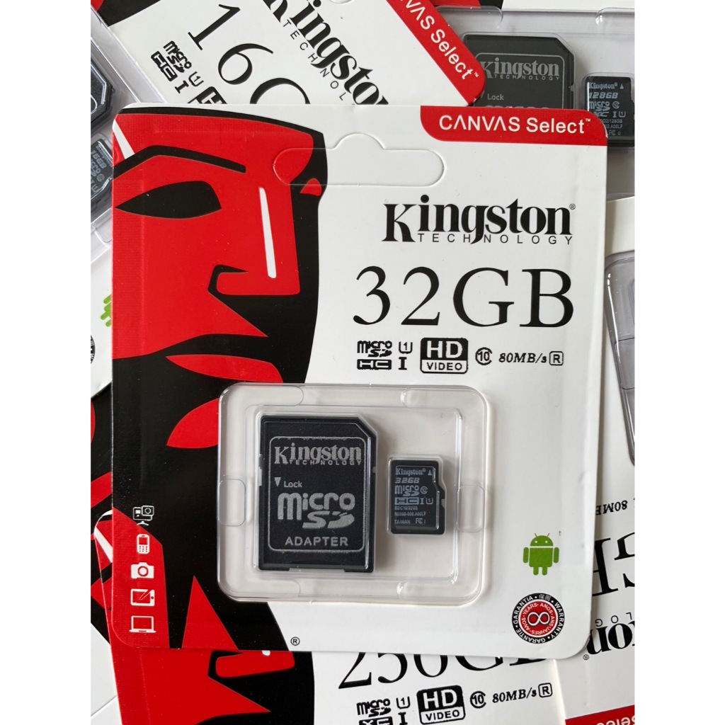 Kingston เมมโมรี่การ์ด Micro sd card Memory Card 32GB กล้อง/กล้องติดรถยนต์ / โทรศัพท์มือถือ เทียบแท้